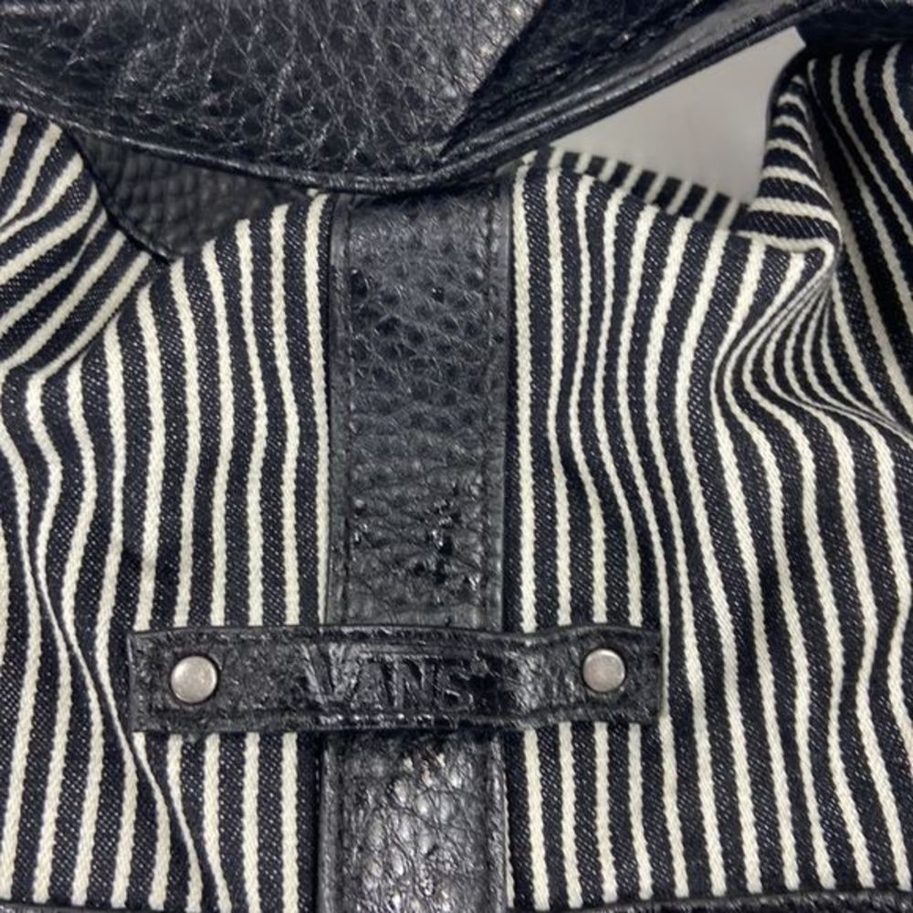 Vans womens hobo backpack Black and white fabric with black leather trim - Picture 3 of 16